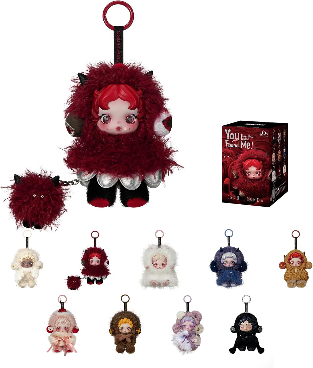 POP MART SKULLPANDA You Found Me! Series Plush Doll Pendant Blind Box Figures