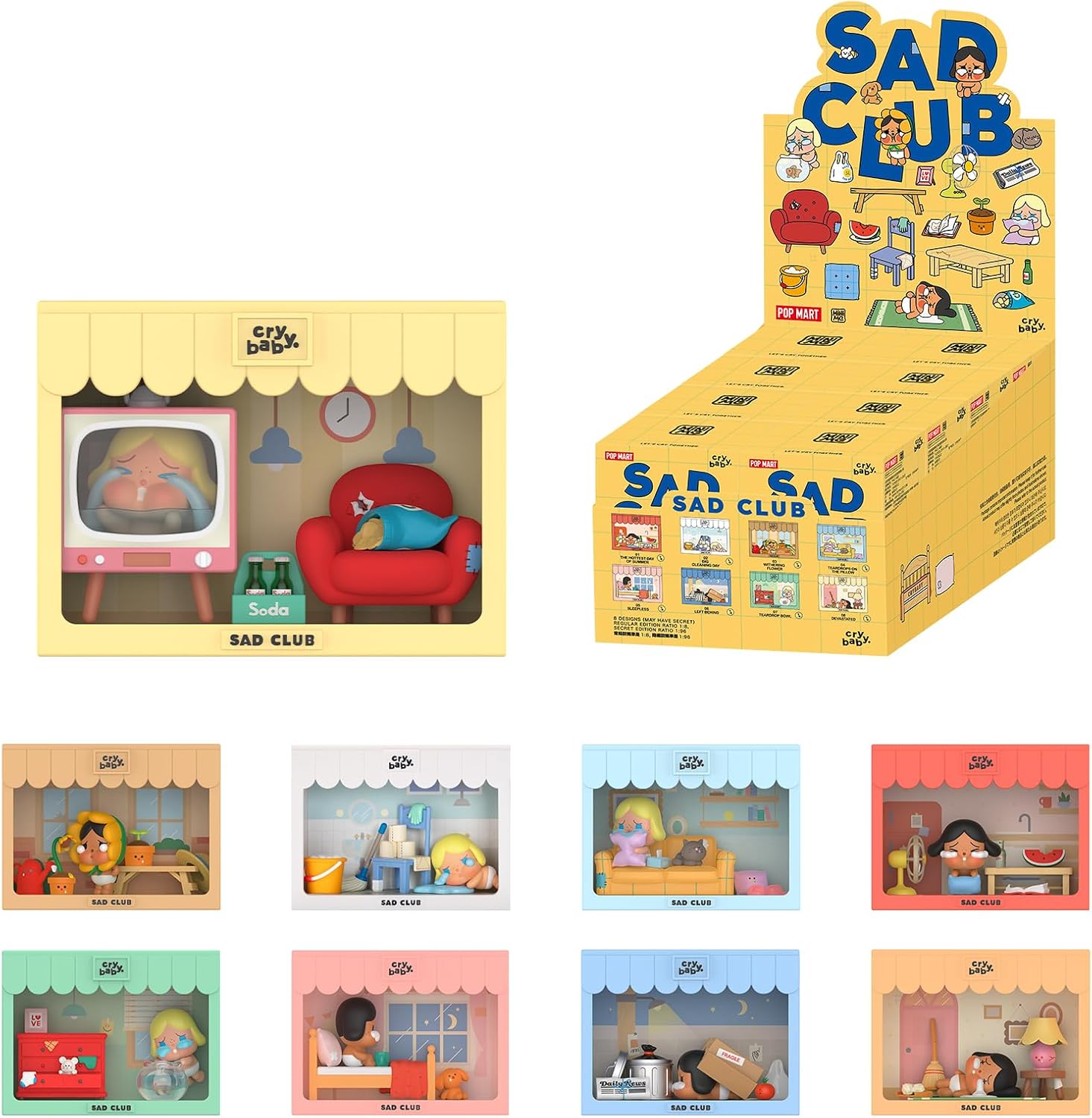 POP MART Crybaby Sad Club Series Scene Sets