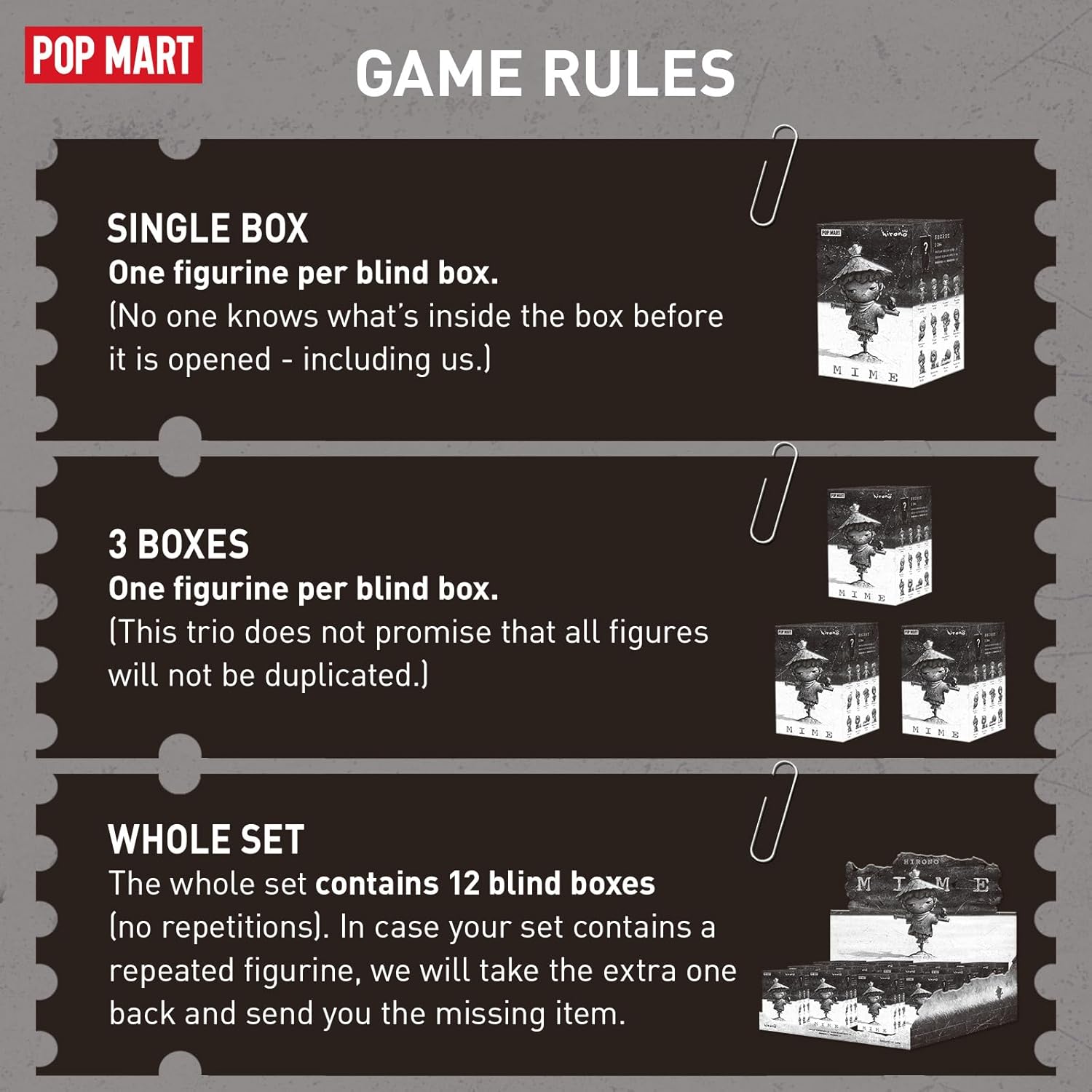 POP MART Hirono Mime Series Figures
