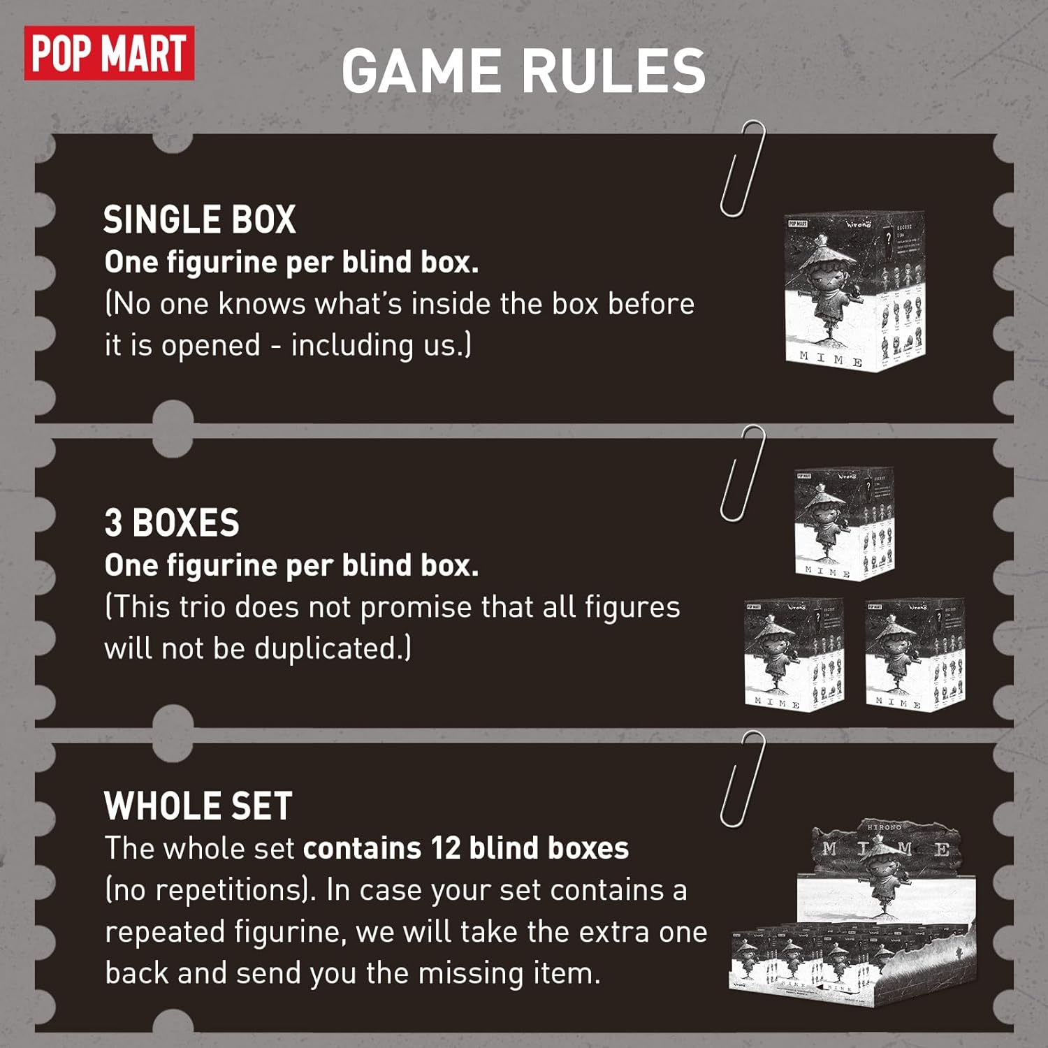 POP MART Hirono Mime Series Figures