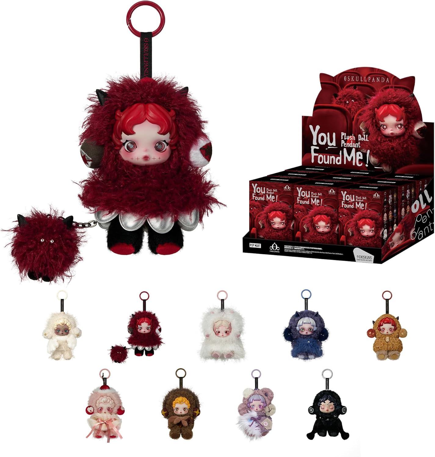 POP MART SKULLPANDA You Found Me! Series Plush Doll Pendant Blind Box Figures
