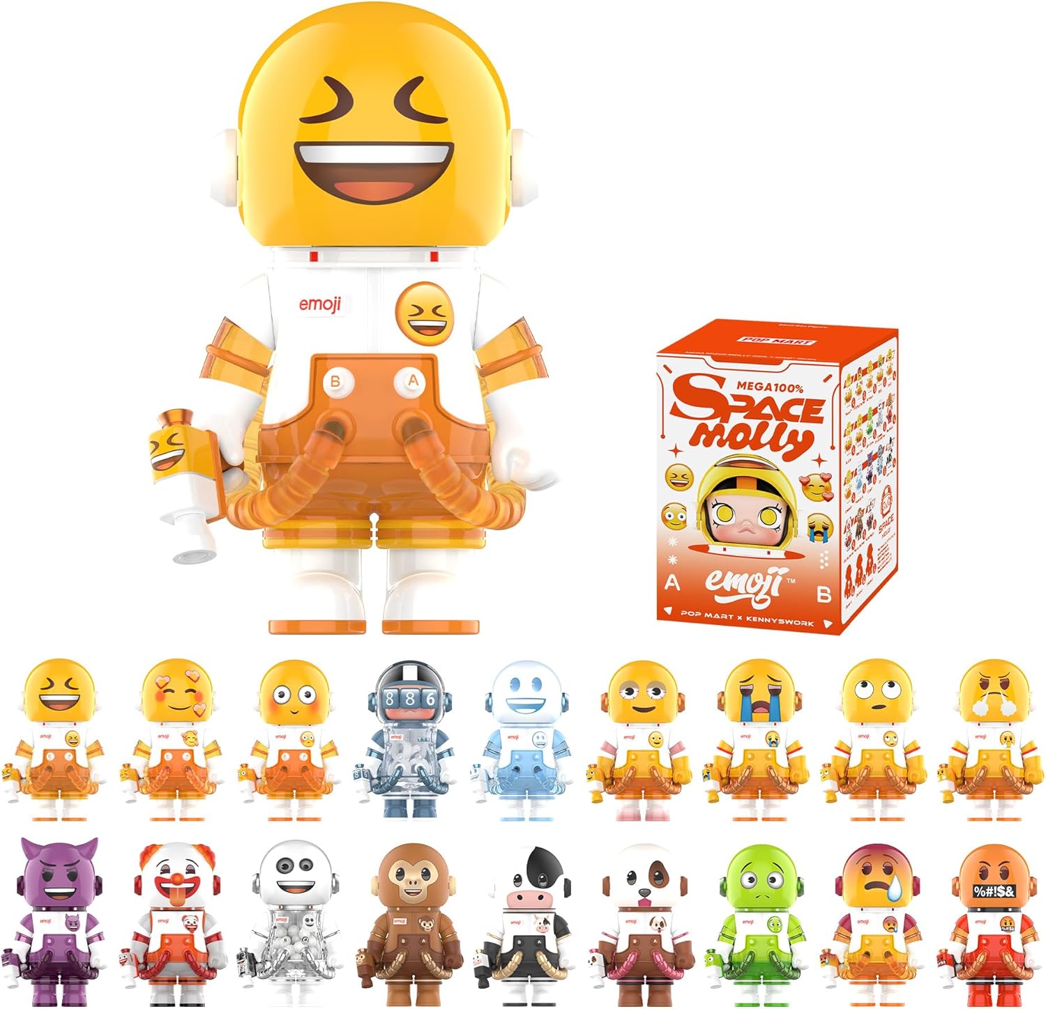 POP MART MEGA Space Molly 100% × Emoji Series