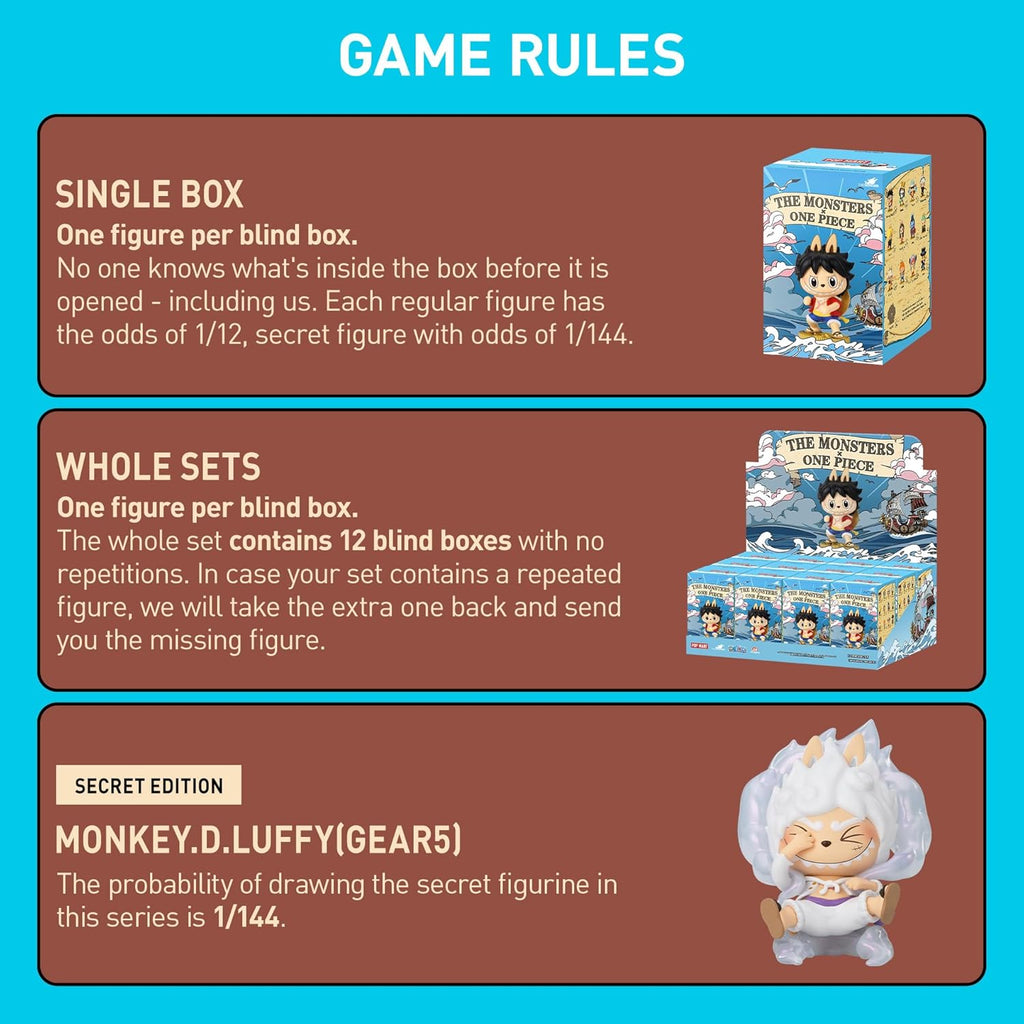 THE MONSTERS × One Piece Series Figures Blind Box Figures