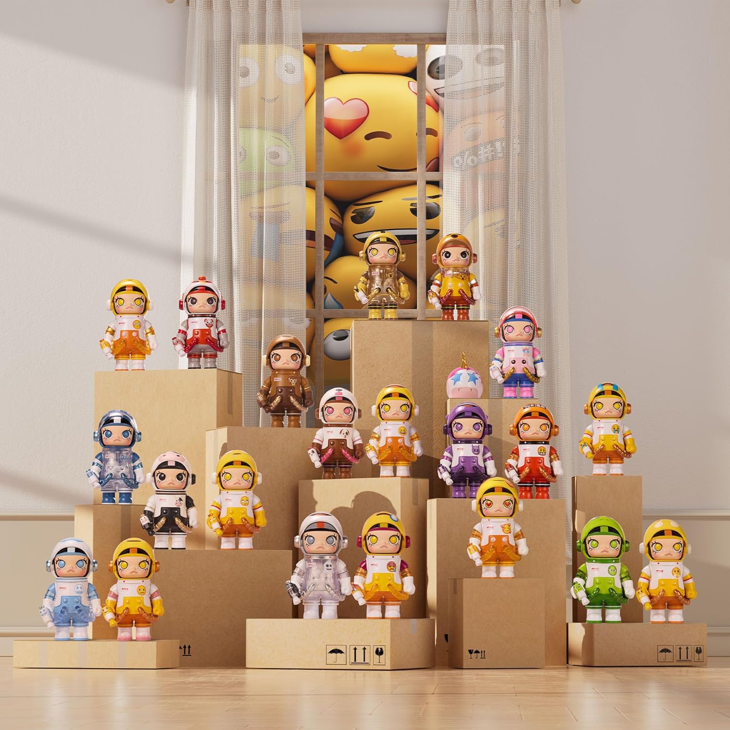 POP MART MEGA Space Molly 100% × Emoji Series