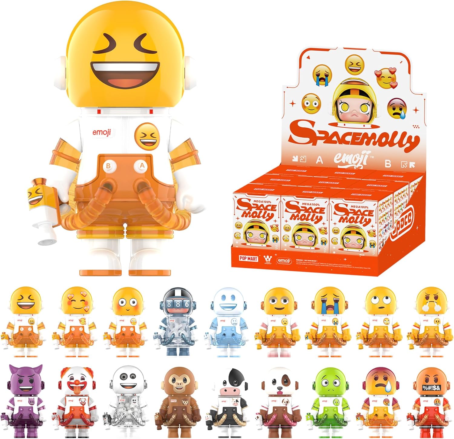 POP MART MEGA Space Molly 100% × Emoji Series